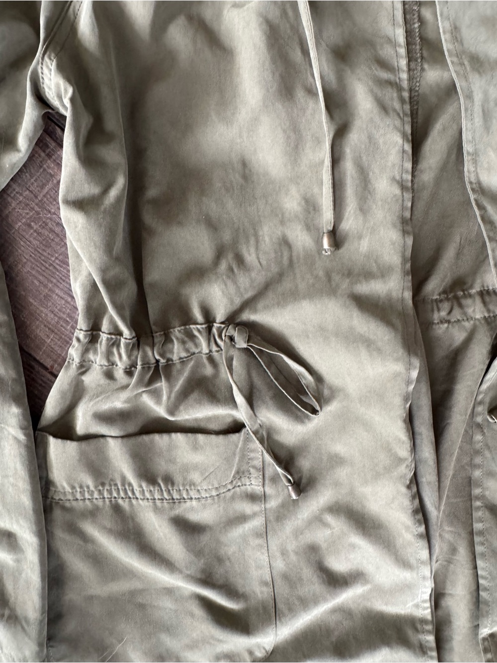 Love Tree Olive Utility Hooded Anorak Jacket - Picture 3 of 3